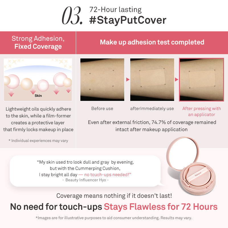 hince Cover Master Pink Cushion - 5 Color to Choose