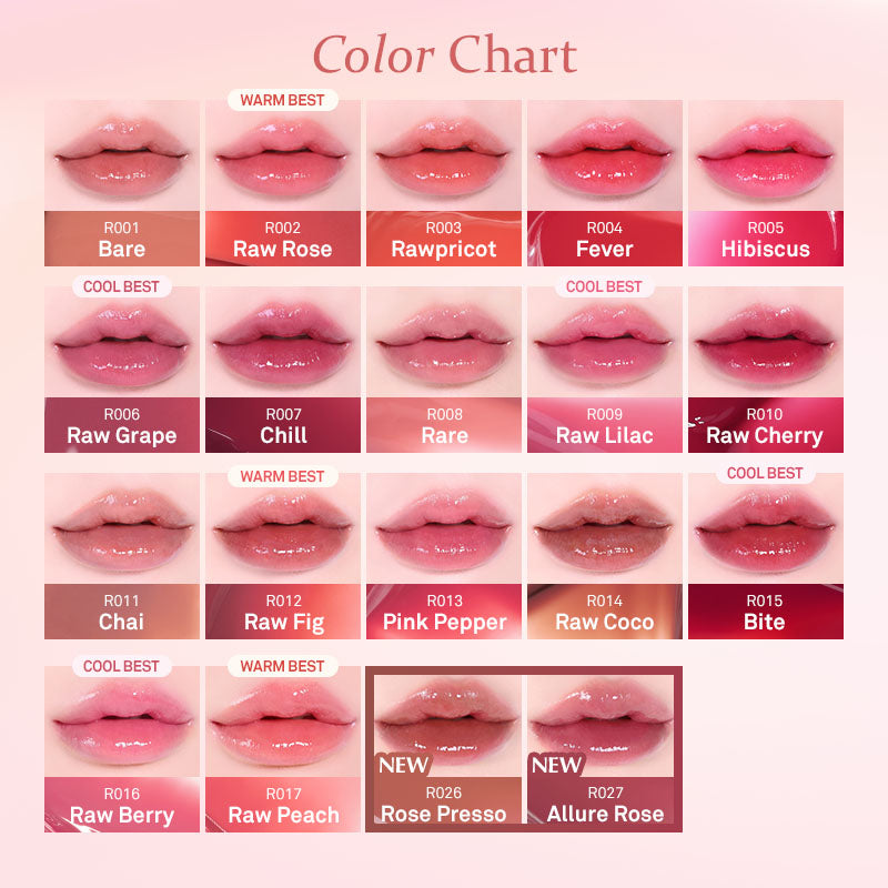 hince Raw Glow Gel Tint - 19 Colors to Choose