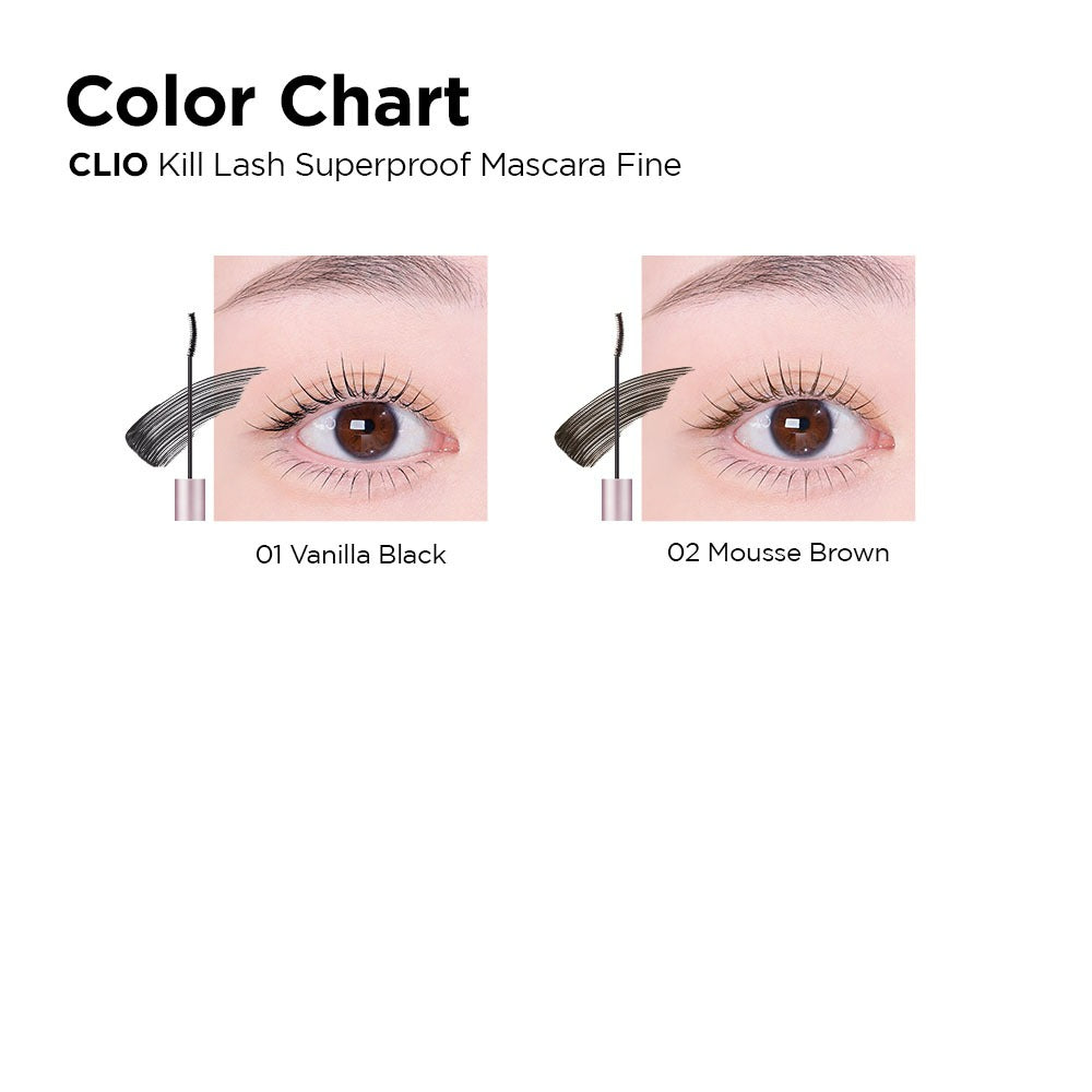CLIO Kill Lash Superproof Mascara Fine - 2 Color to Choose