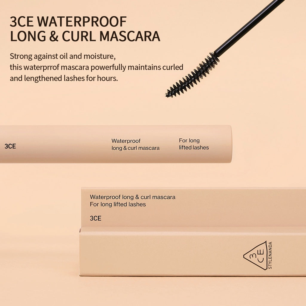 3CE Waterproof Long & Curl Mascara #Black