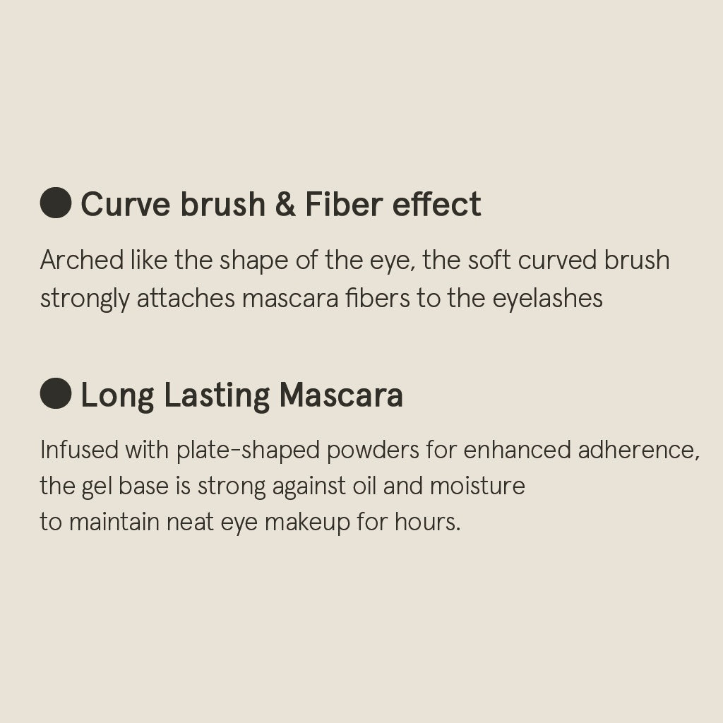 3CE Waterproof Long & Curl Mascara #Black