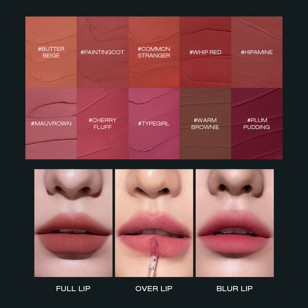 3CE Hazy Lip Clay - 12 Colors to Choose