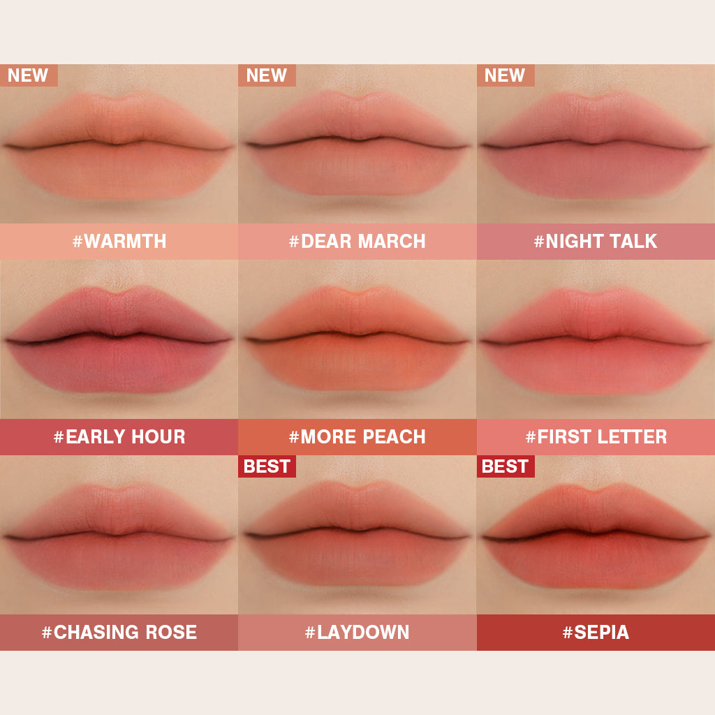 3CE Blur Water Tint - 17 Colors to Choose