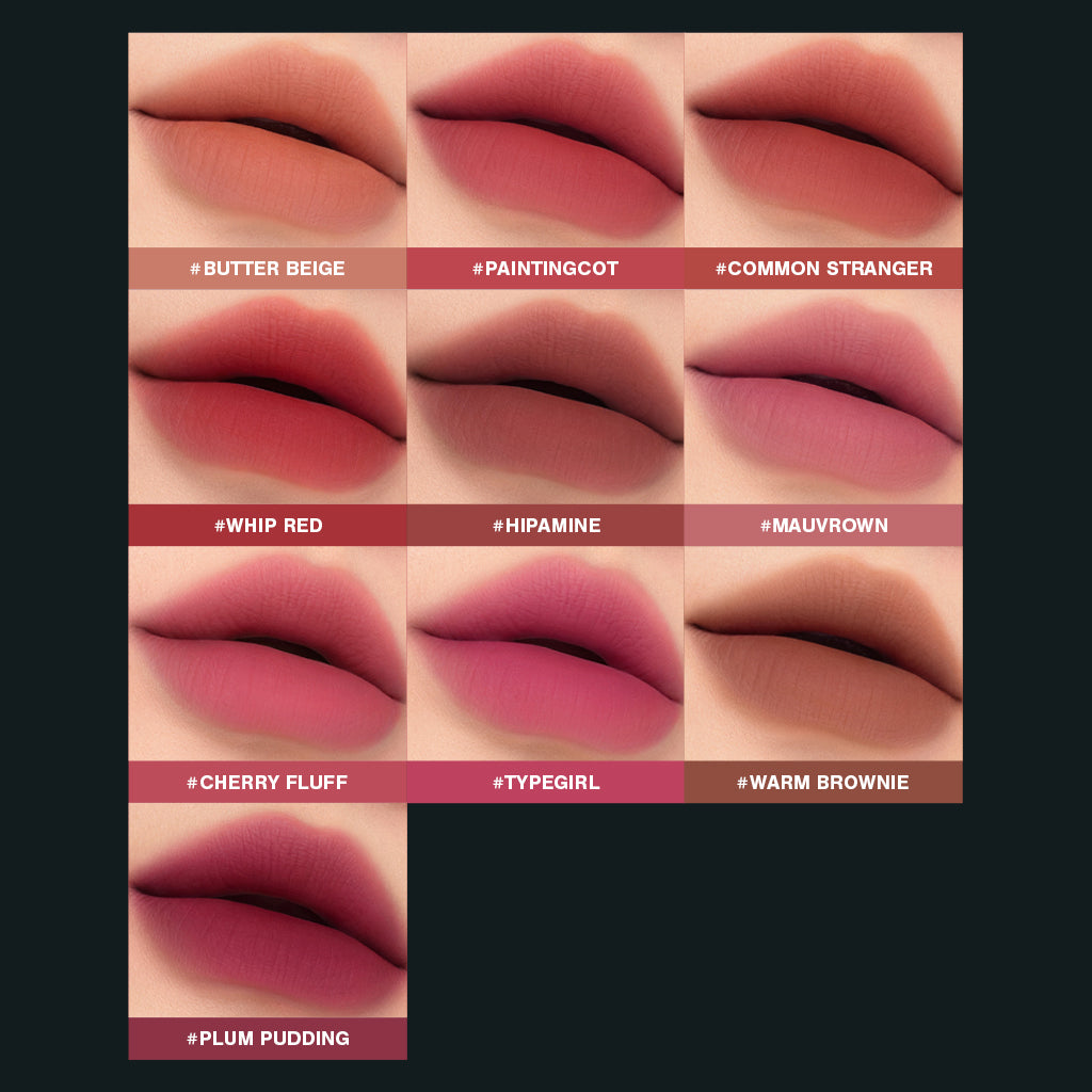 3CE Hazy Lip Clay - 12 Colors to Choose