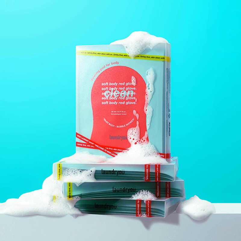 laundryou Soft Body Red Glove Clean - 1ea