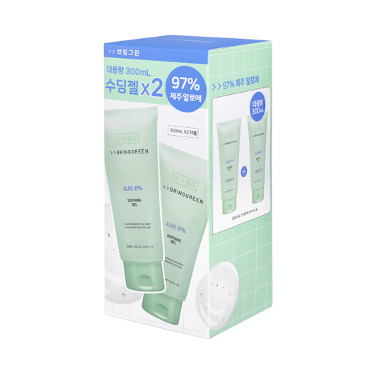 BRINGGREEN Aloe 97% Soothing Gel 300ml Double Set