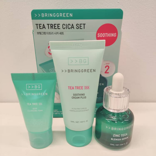 BRINGGREEN Tea Tree Cica Set(Serum 25+Cream 50+Cleansing Foam 20)