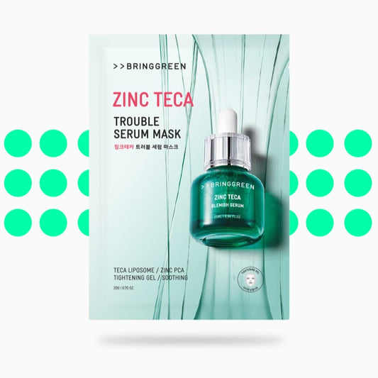 BRINGGREEN Zinc Teca Trouble Serum Mask 20g X5ea
