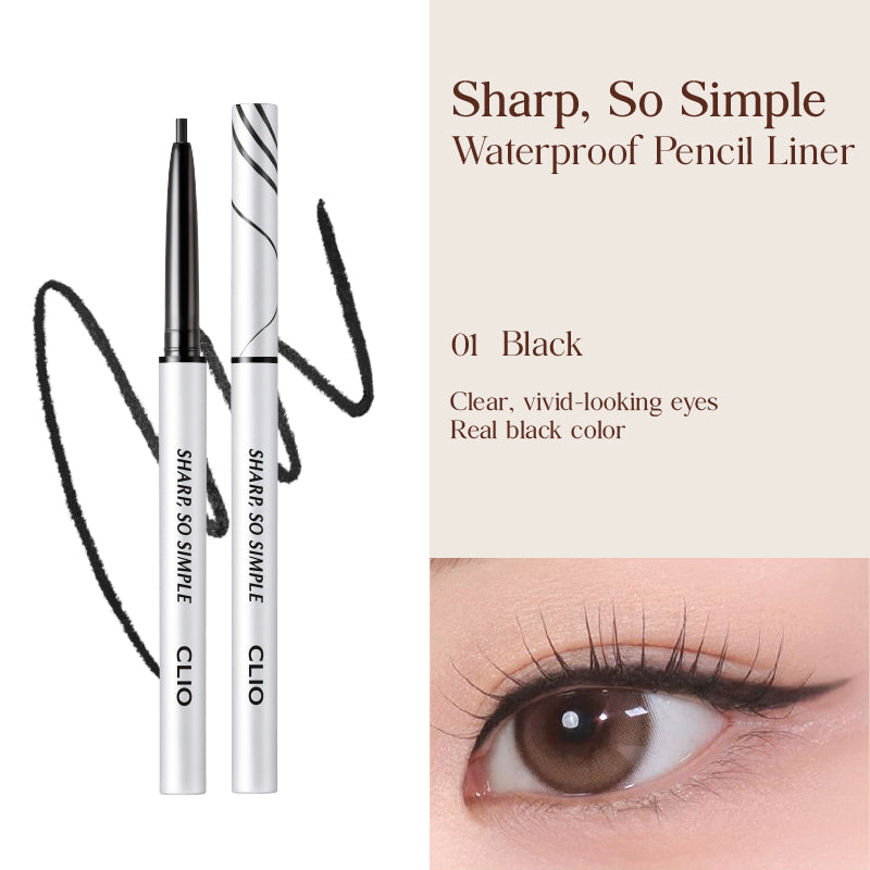 CLIO Sharp So Simple Waterproof Pencil Liner (24AD) - 9 Colors to Choose