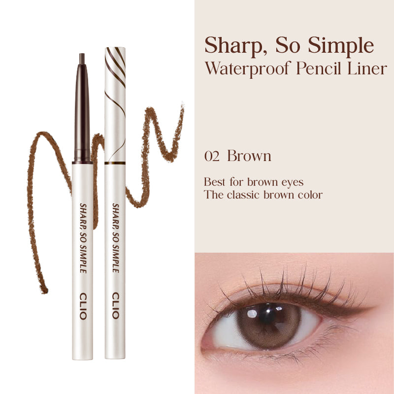 CLIO Sharp So Simple Waterproof Pencil Liner (24AD) - 9 Colors to Choose