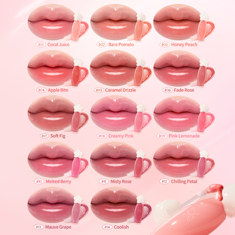 DASIQUE Pure Water Lip Gloss - 14 Color to Choose