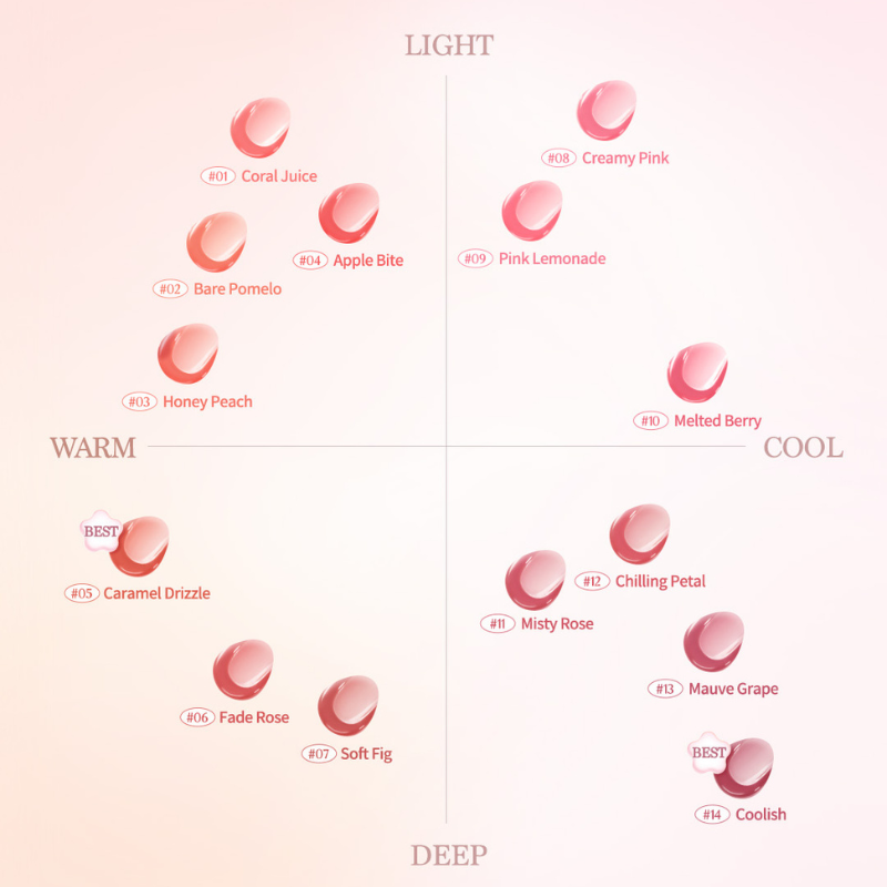 DASIQUE Pure Water Lip Gloss - 14 Color to Choose