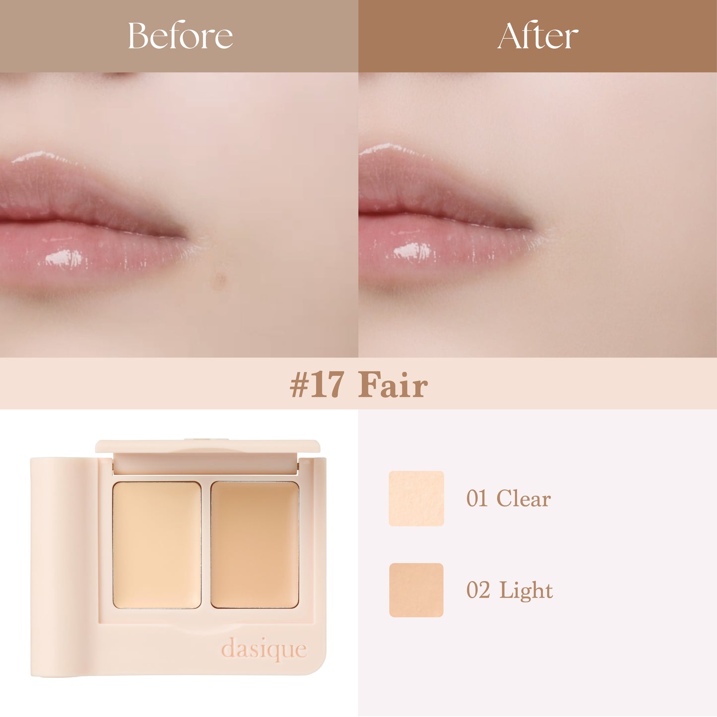 DASIQUE Pro Cover Dual Concealer Palette - 4 Color to Choose