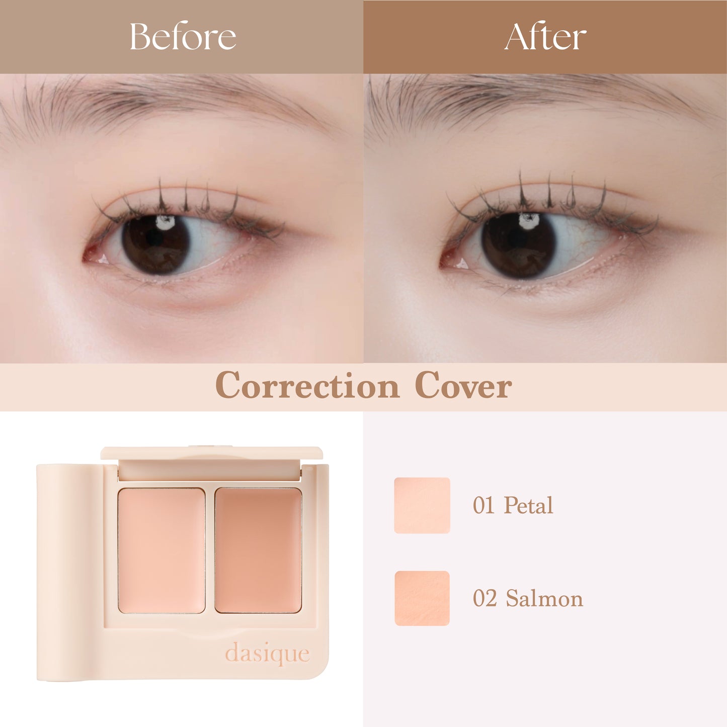 DASIQUE Pro Cover Dual Concealer Palette - 4 Color to Choose