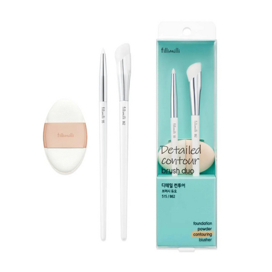 Fillimilli Detail Contour Brush Duo (+Fitting Contouring Puff)