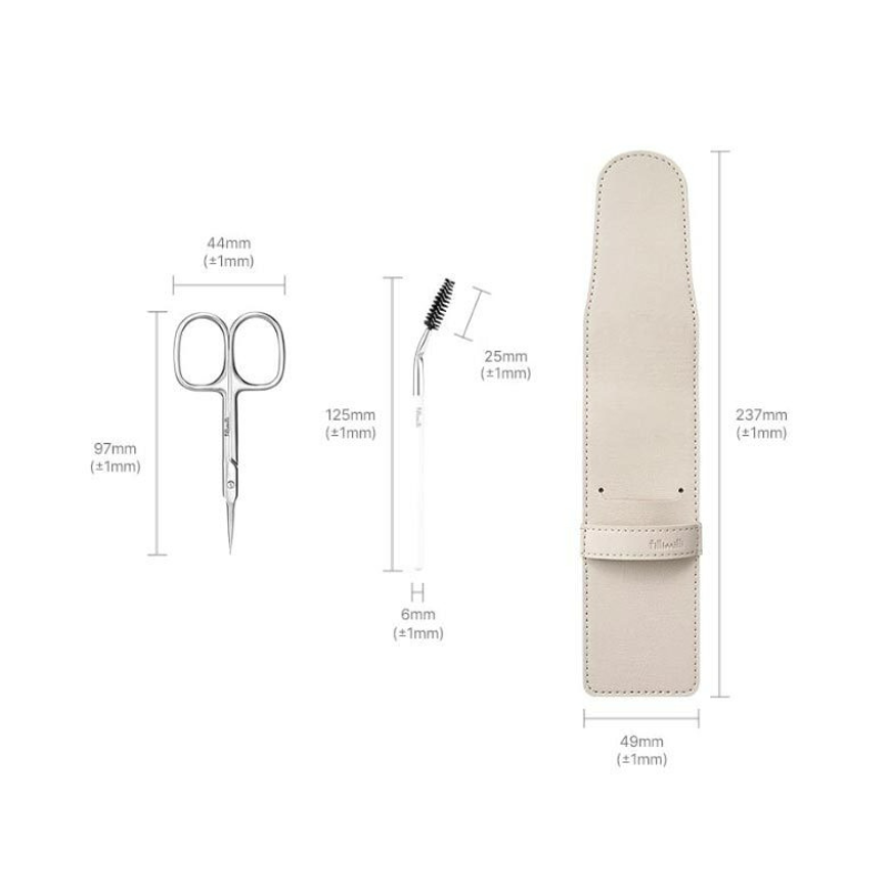 Fillimilli Eyebrow Scissors Special Set (+Mini Brow Brush)