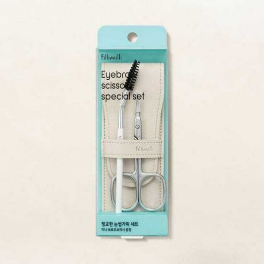 Fillimilli Eyebrow Scissors Special Set (+Mini Brow Brush)
