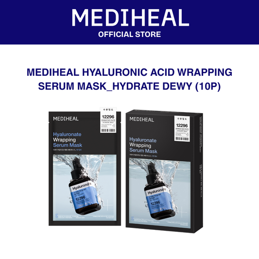 MEDIHEAL HYALURONIC ACID WRAPPING SERUM MASK_HYDRATE DEWY (10P)