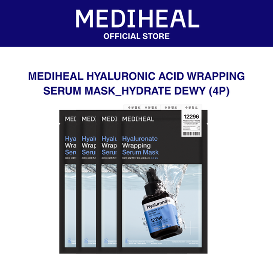 MEDIHEAL HYALURONIC ACID WRAPPING SERUM MASK_HYDRATE DEWY (4P)