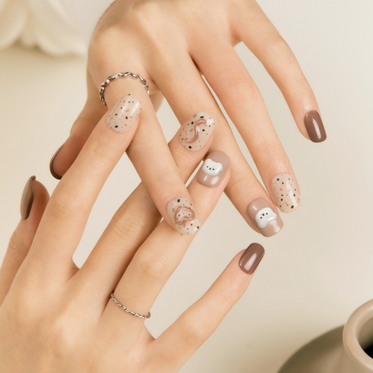 DASHING DIVA Magic Press Regular Round Mani Chocolate Bear MDR3F012RR
