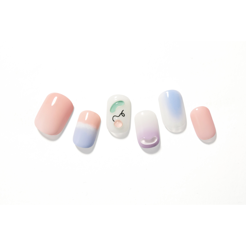 DASHING DIVA Magic Press Regular Round Mani Rainbow Sherbet MDR3P034RR
