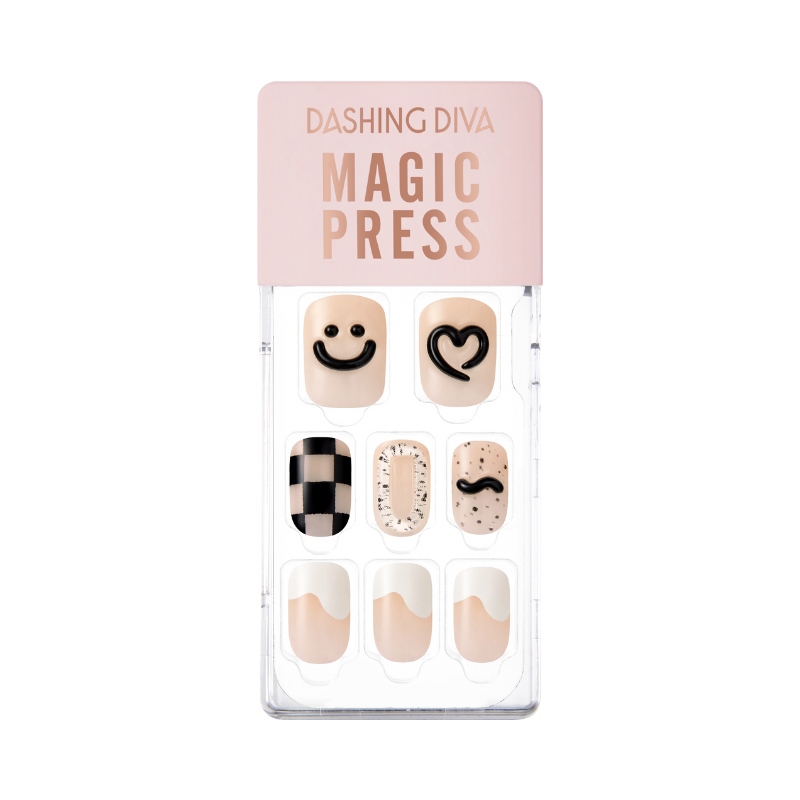 DASHING DIVA Magic Press Regular Round Mani Smile Heart MDR3P037RR