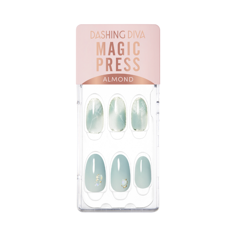 DASHING DIVA Magic Press Almond Mani Jade Marble MDR3S125AL