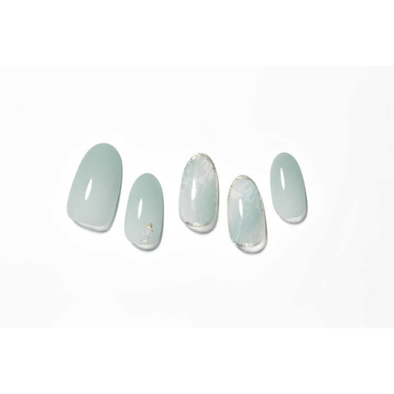 DASHING DIVA Magic Press Almond Mani Jade Marble MDR3S125AL