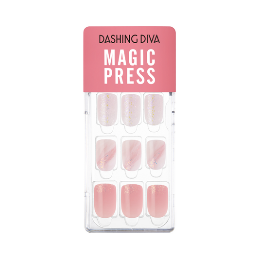 DASHING DIVA Magic Press Mani Glitter Pink MDR3S145RS