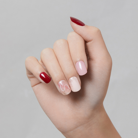DASHING DIVA Magic Press Regular Round Mani Red Breeze MDR3W012RR