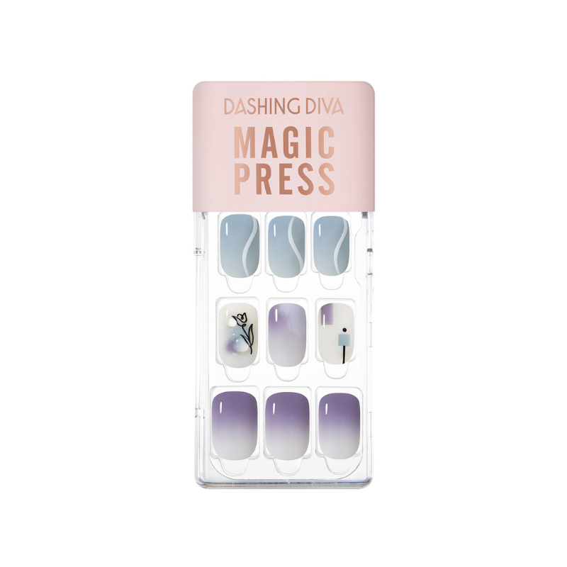 DASHING DIVA Magic Press Regular Round Mani Blooming Art MDR3W013RR