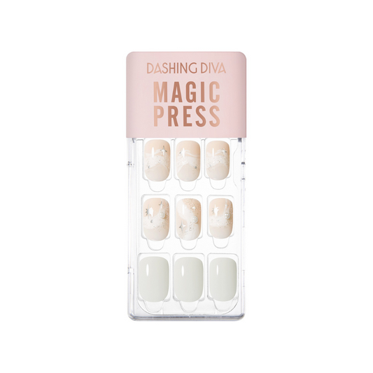 DASHING DIVA Magic Press Regular Round Mani White Potion MDR3W021RR
