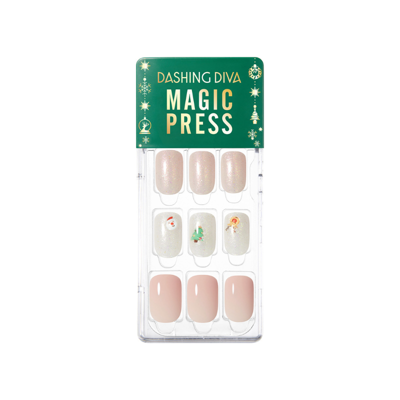DASHING DIVA MAGICPRESS Little Christmas Mani Regular Round MDR3W022RR