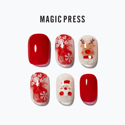 DASHING DIVA MAGICPRESS Regular Round Mani Happy Christmas MDR3W029RR