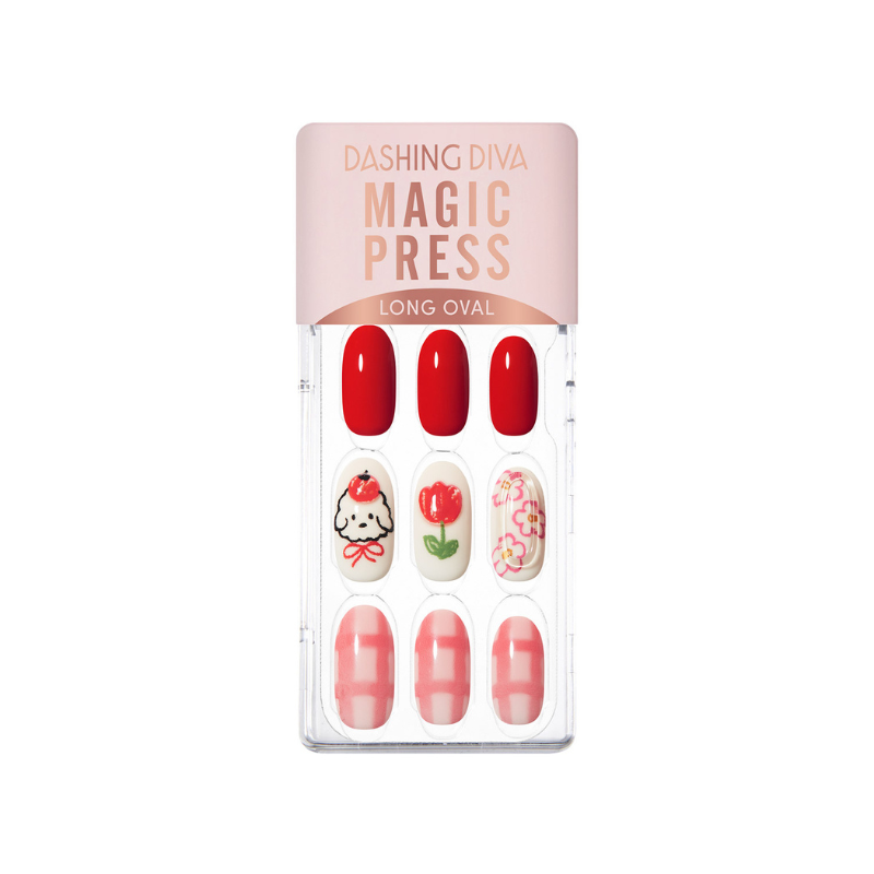 DASHING DIVA Magic Press Long Oval Mani Puppy Puppy MDR3W039OL