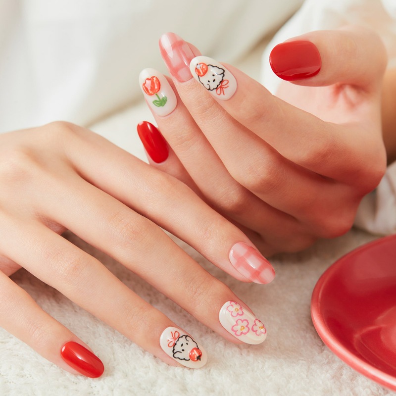 DASHING DIVA Magic Press Long Oval Mani Puppy Puppy MDR3W039OL