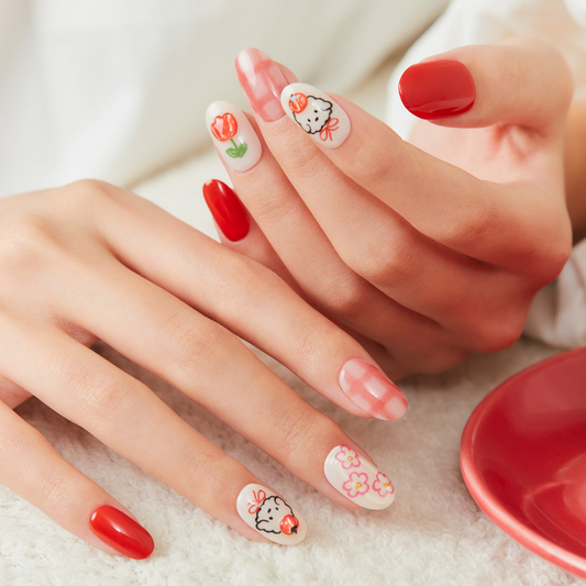 DASHING DIVA Magic Press Long Oval Mani Puppy Puppy MDR3W039OL