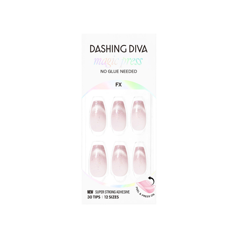 DASHING DIVA Magic Press Coffin Mani Pink Flash MDR4F010XC
