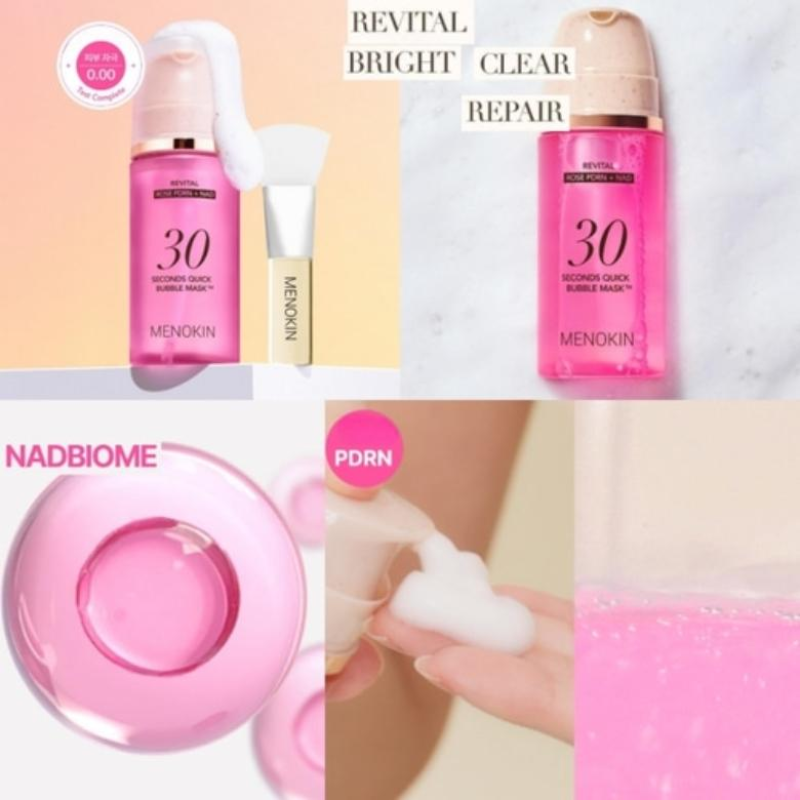 MENOKIN 30 Seconds Quick Bubble Mask REVITAL 95ml