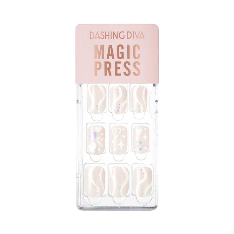 DASHING DIVA Magic Press Mani Sparkling Heart MGL3S106RR