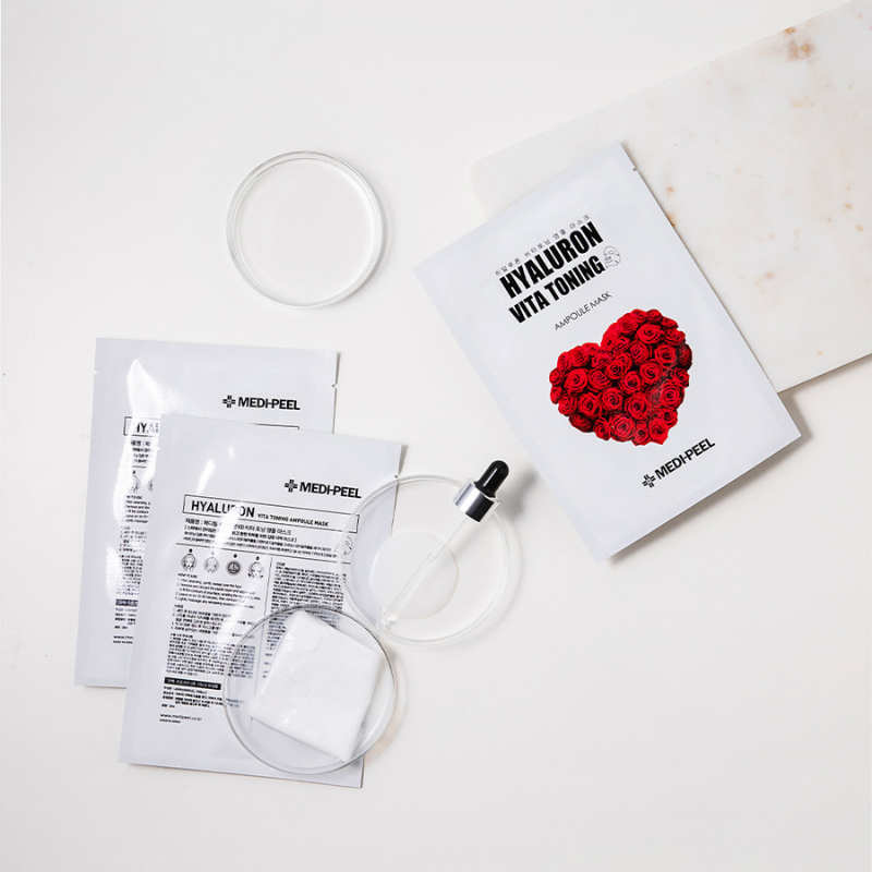 MEDI-PEEL Hyaluron Vita Toning Ampoule Mask 1ea / 30ml*10ea