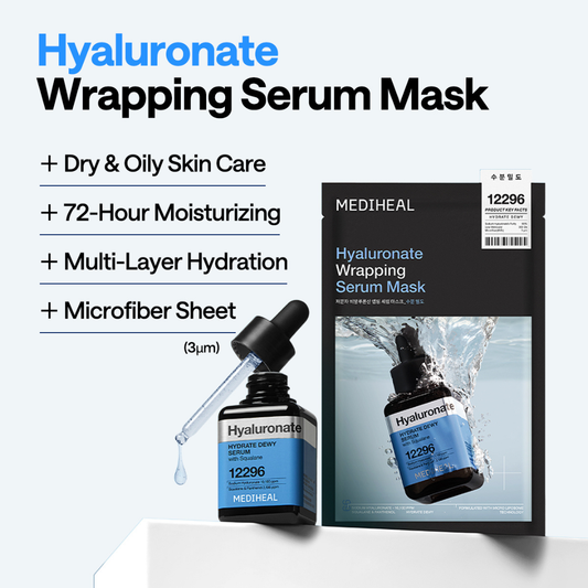 MEDIHEAL HYALURONIC ACID WRAPPING SERUM MASK_HYDRATE DEWY (4P)