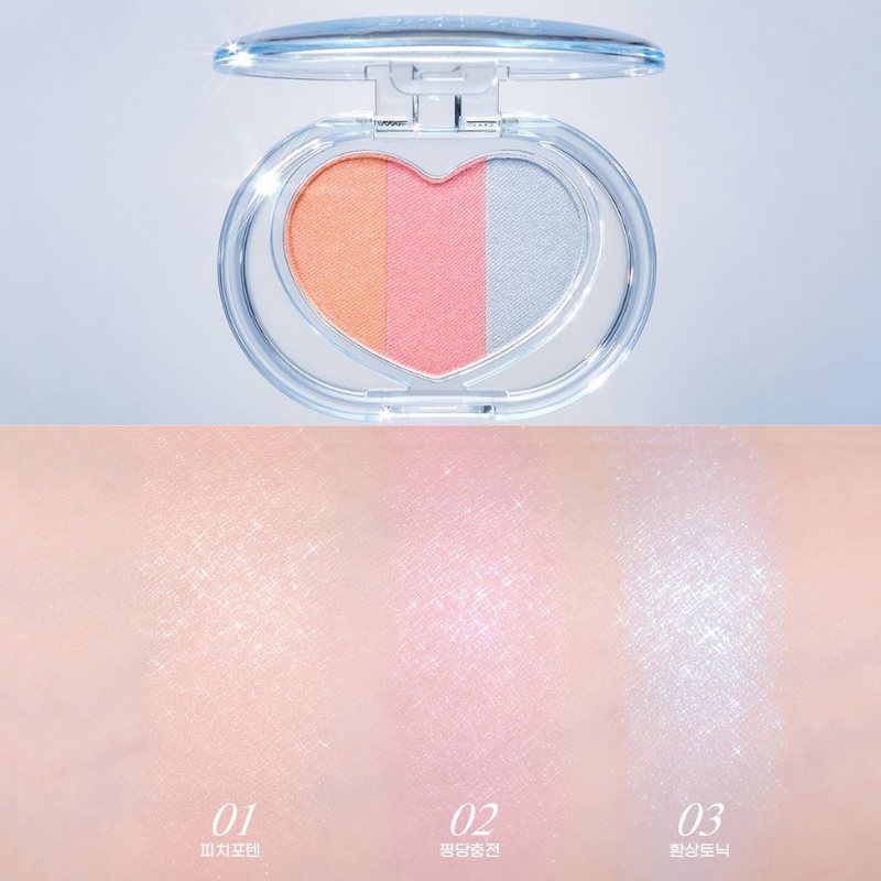 PERIPERA Heart Pocketbeam - 3 Colors to Choose