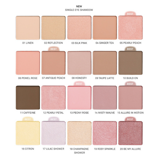hince Single Eyeshadow - 21 Color to Choose