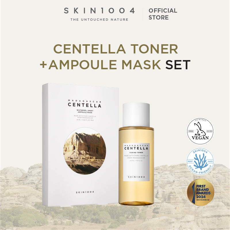 SKIN1004 Centella Toner 210ml + Ampoule Mask x5