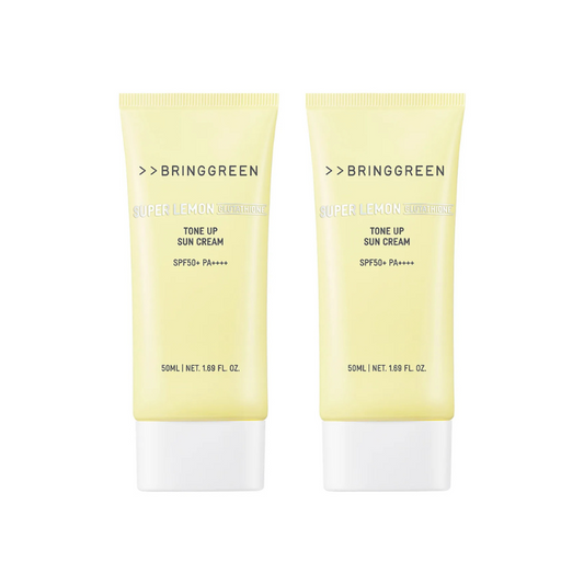 BRINGGREEN Super Lemon Glutathione Tone Up Sun Cream 1+1 Set