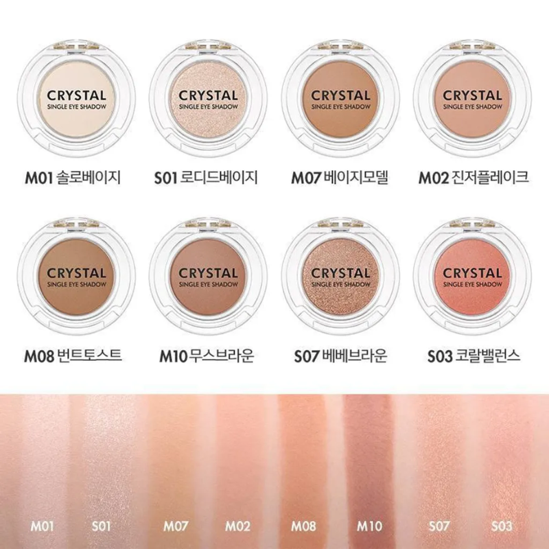Tony Moly Crystal Single Eye Shadow 6 Colors To Choose