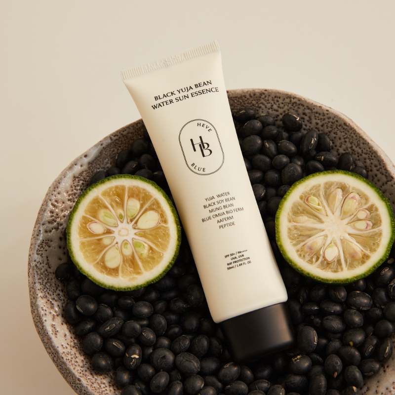 HEVEBLUE Black Yuja Bean Water Sun Essence 50ml