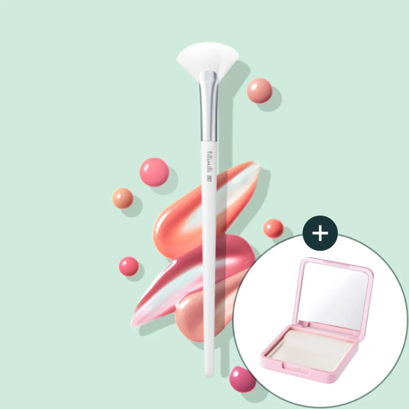 Fillimilli WATERY BLUSHER BRUSH 887 (+PACT TYPE MAKEUP PALETTE)
