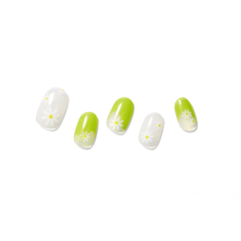 DASHING DIVA Glow Gel Strip Mani Lime Daisy WMA014